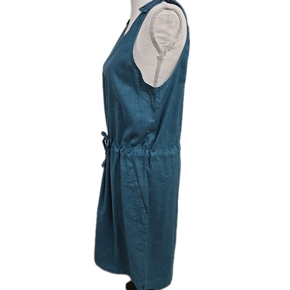 United By Blue Hemp Organic Cotton Sleeveless Cinched Waist Dress Women’s Sz XL - Picture 3 of 9